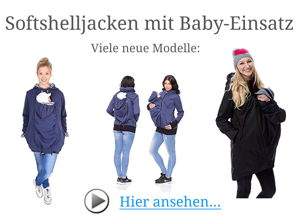 Softshelljacke mit Babyeinsatz