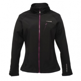Regatta Vivienne Softshelljacke Damen Schwarz, lila Reißverschluss